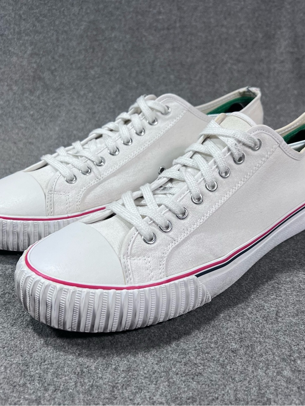 PF Flyers Center Lo Mens Sneaker Size 14 White Canvas Classic Retro Low Top